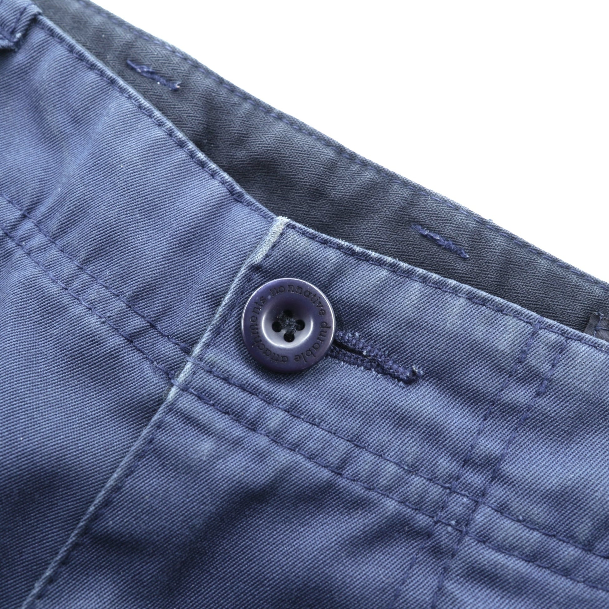 nonnative 日本製 ツイル チノ トラウザーズパンツ ワークパンツ M ネイビー ポリエステル
