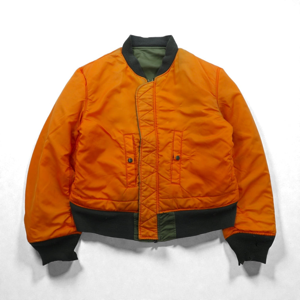 ALPHA INDUSTRIES 90年代 USA製 USAF MA-1 フライトジャケット ボンバージャケット M カーキ ナイロン リバーシブル ミリタリー