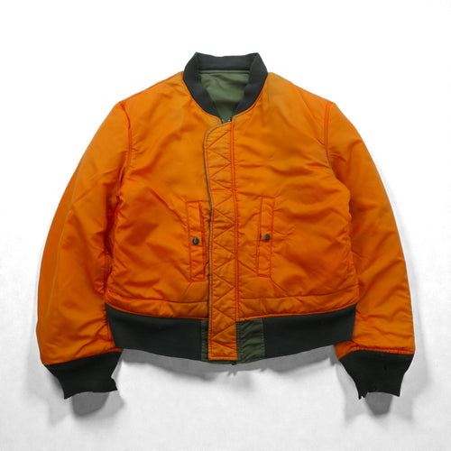 ALPHA INDUSTRIES 90年代 USA製 USAF MA-1 フライトジャケット ボンバージャケット M カーキ ナイロン リバーシブル ミリタリー