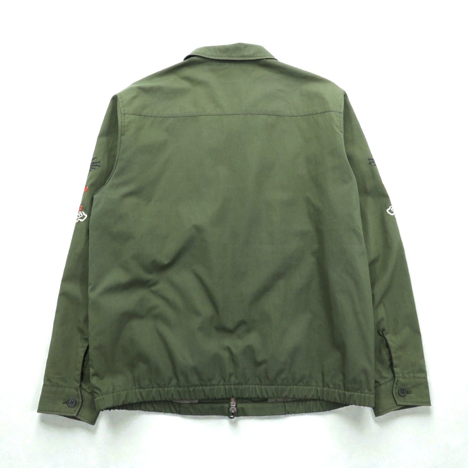 DELUXE スーベニアジャケット SOUVENIR JACKET ベトジャン L カーキ ダブルジップ 鷹 龍 刺繍 日本製