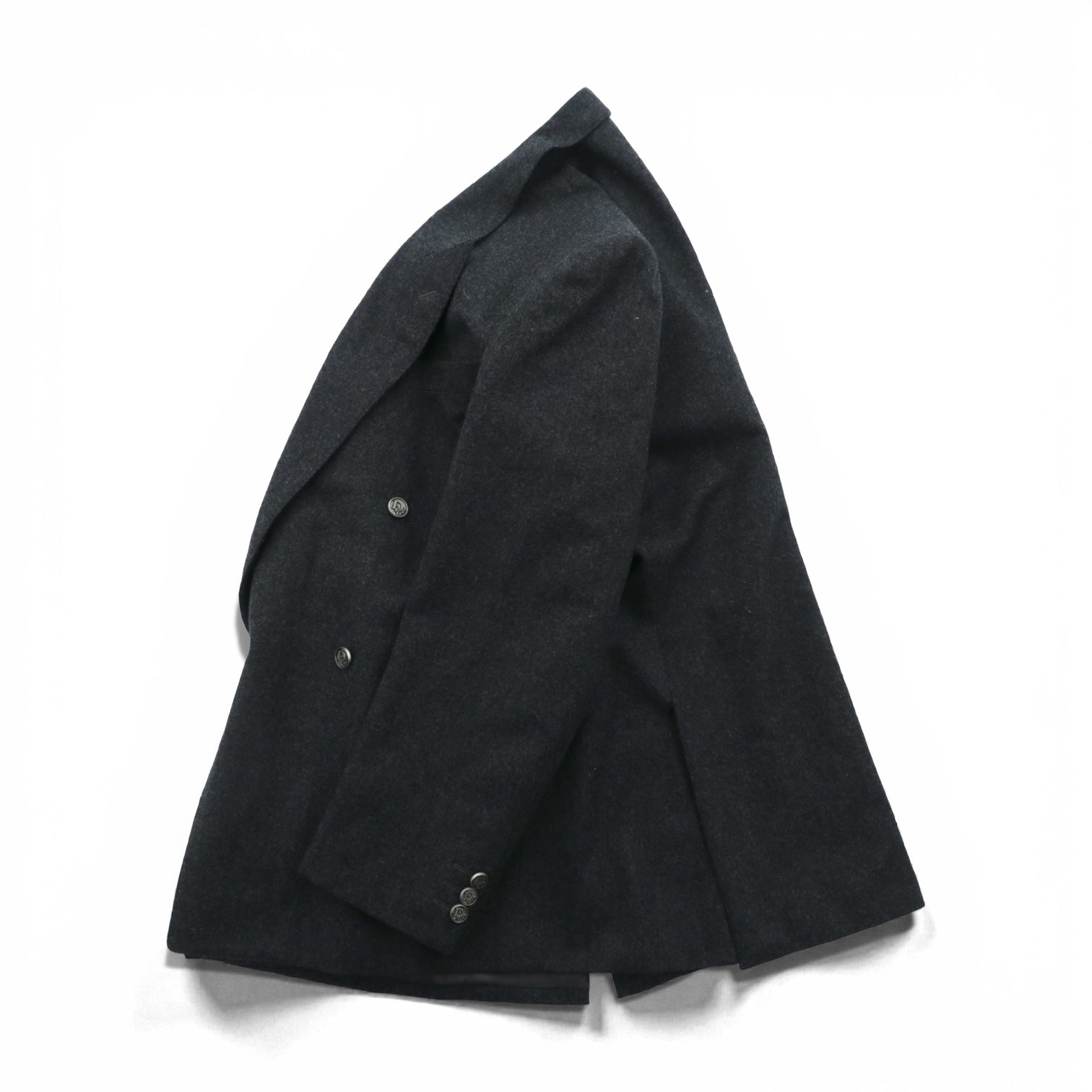 Christian Dior 80年代 日本製 ヴィンテージ ピークドラペル ダブルブレスト ブレザー テーラードジャケット ブレザー XL グレー ウール メタルボタン