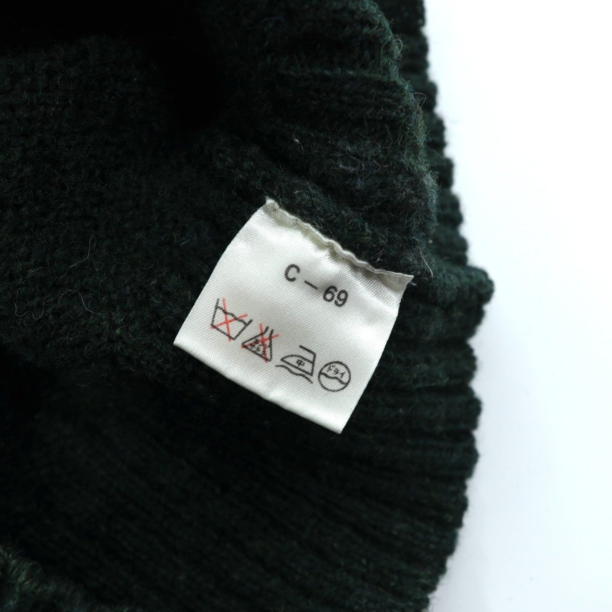Polo Ralph Lauren 90年代 クルーネック ニット セーター L カーキ ウール スモールポニー刺繍