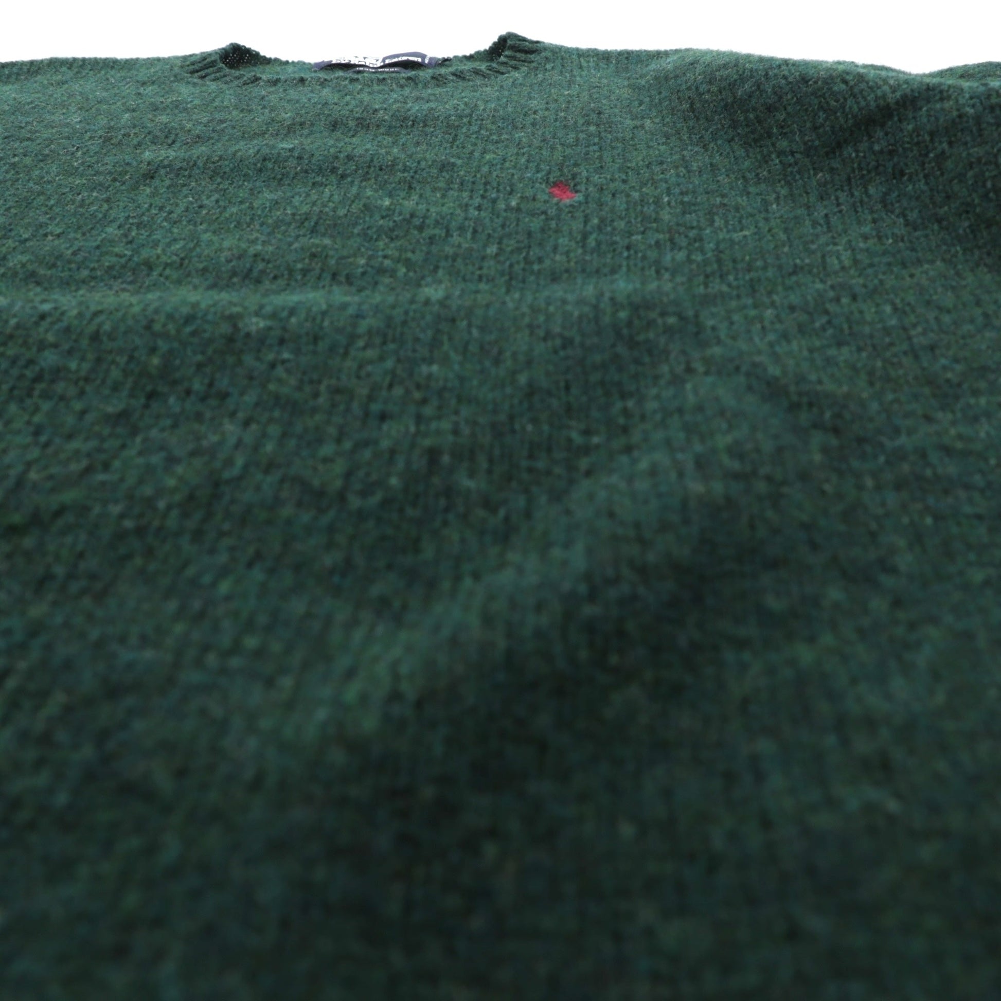 Polo Ralph Lauren 90年代 クルーネック ニット セーター L カーキ ウール スモールポニー刺繍