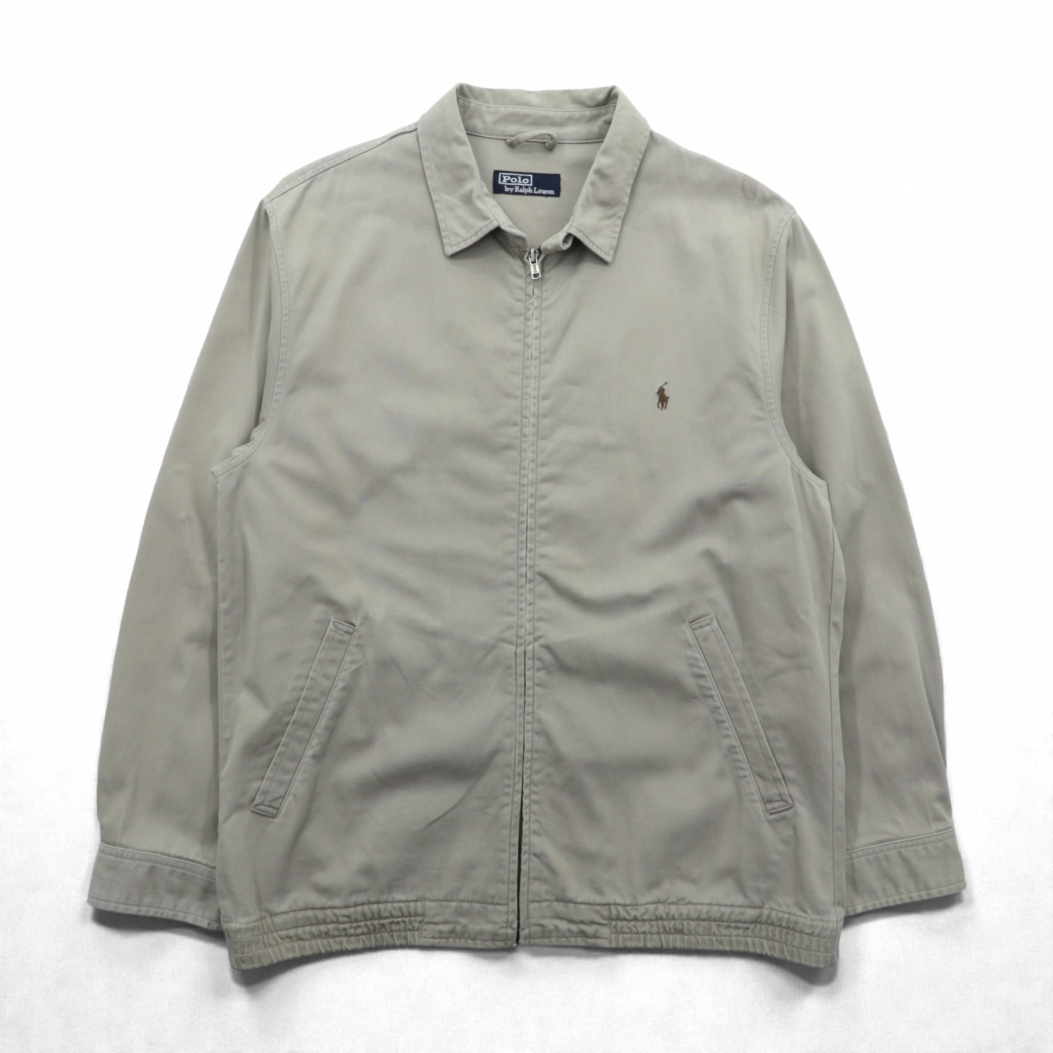 Polo Ralph Lauren 90年代 スウィングトップ ハリントンジャケット XL ベージュ スモールポニー刺繍 チンストラップ
