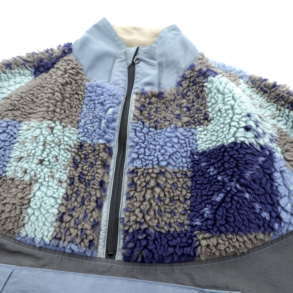 KAPITAL 日本製 60/40 クロス ツギハギ ボア フリースジャケット アノラック L ドローコード TUGIHAGI FLEECE HUTTE ANORAK K2110LJ085