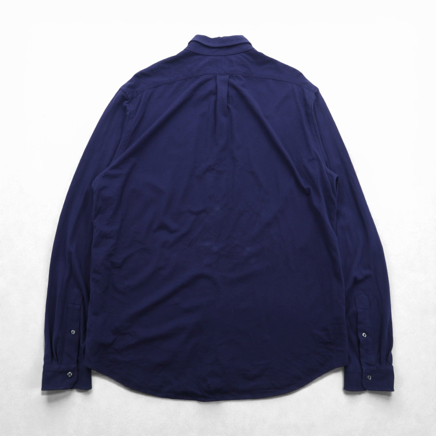 Ralph Lauren ニットオックスフォード ボタンダウン シャツ XL ネイビー KNIT OXFORD スモールポニー刺繍