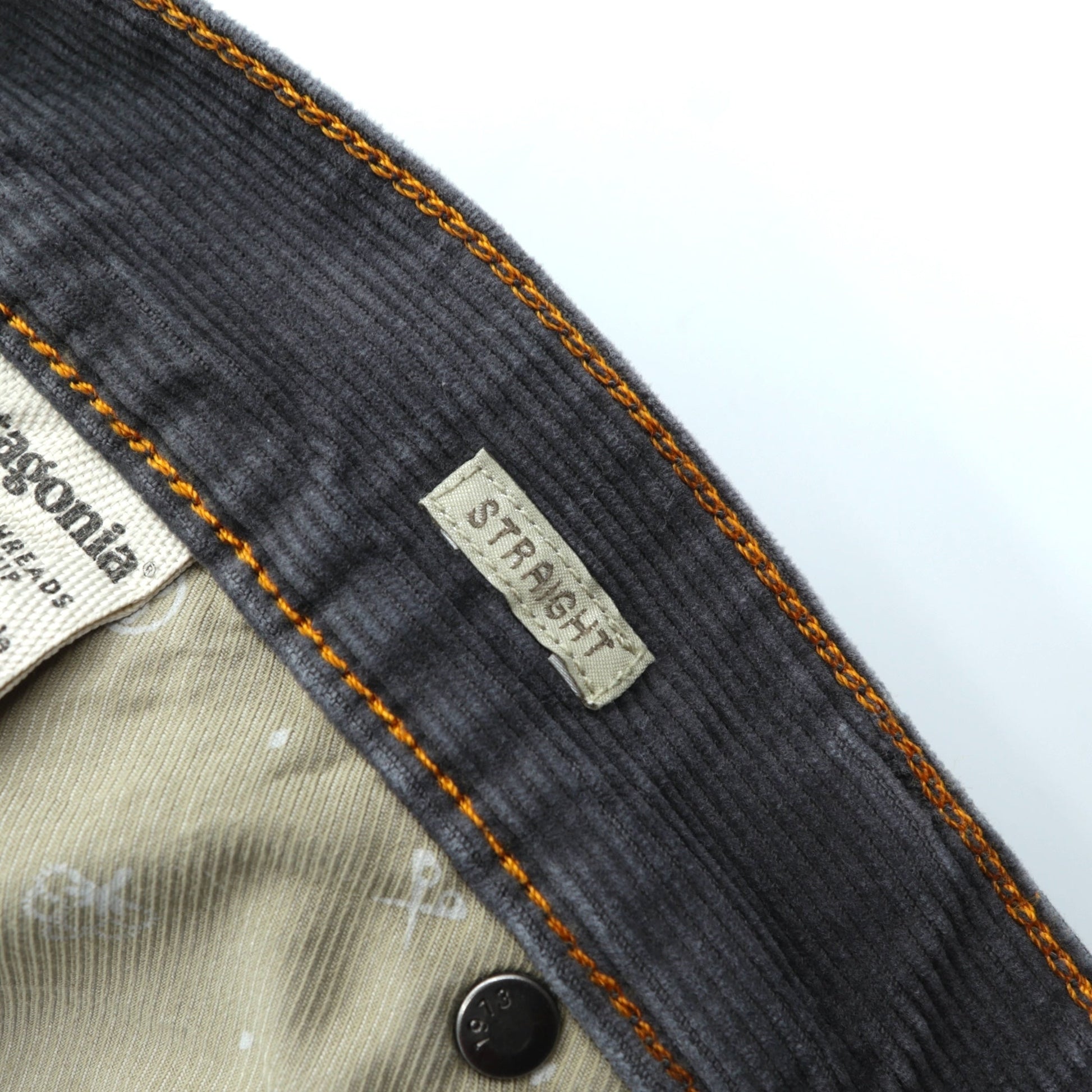Patagonia コーデュロイ チノパンツ ワークパンツ XL グレー ストレートフィット ORGANIC COTTON 55920
