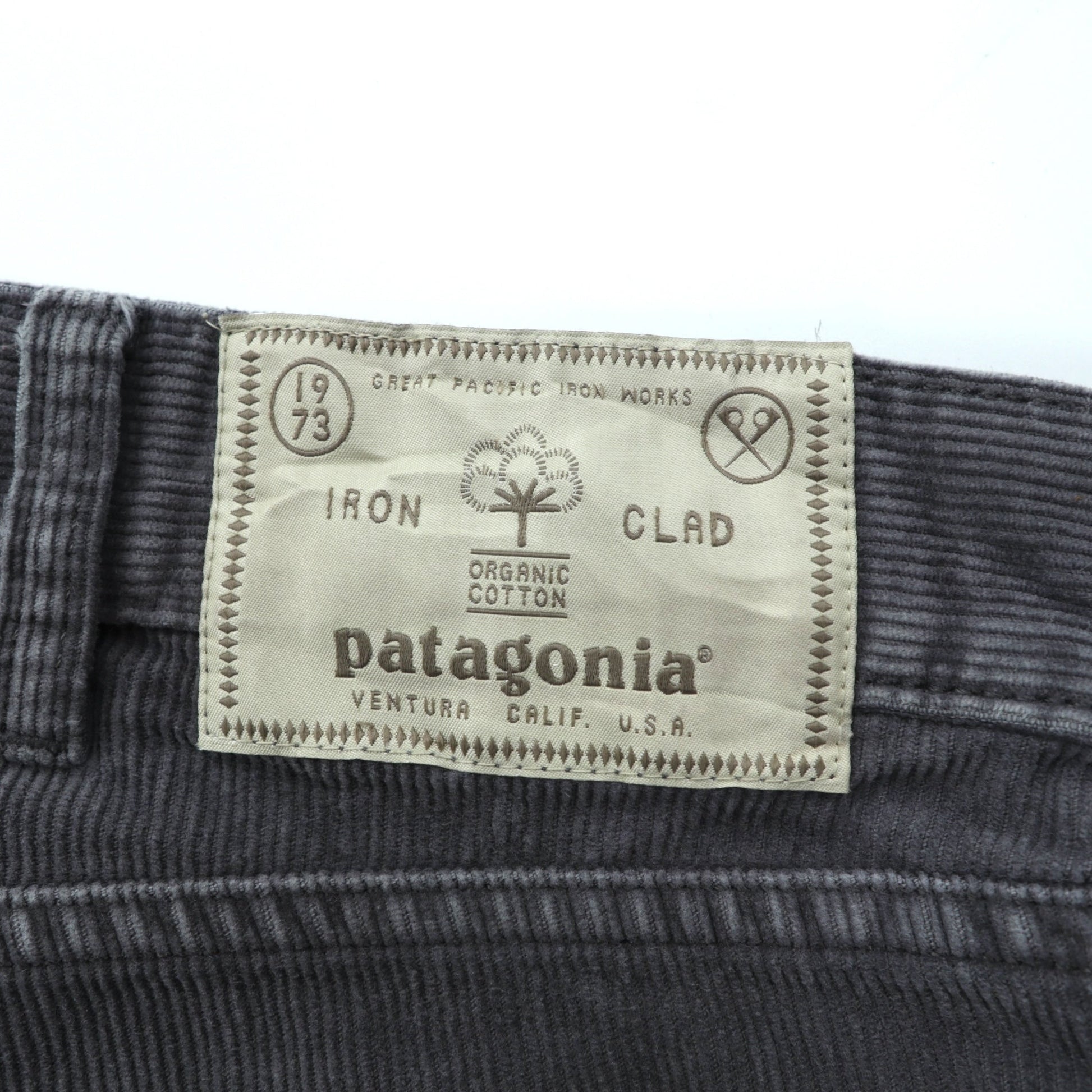 Patagonia コーデュロイ チノパンツ ワークパンツ XL グレー ストレートフィット ORGANIC COTTON 55920