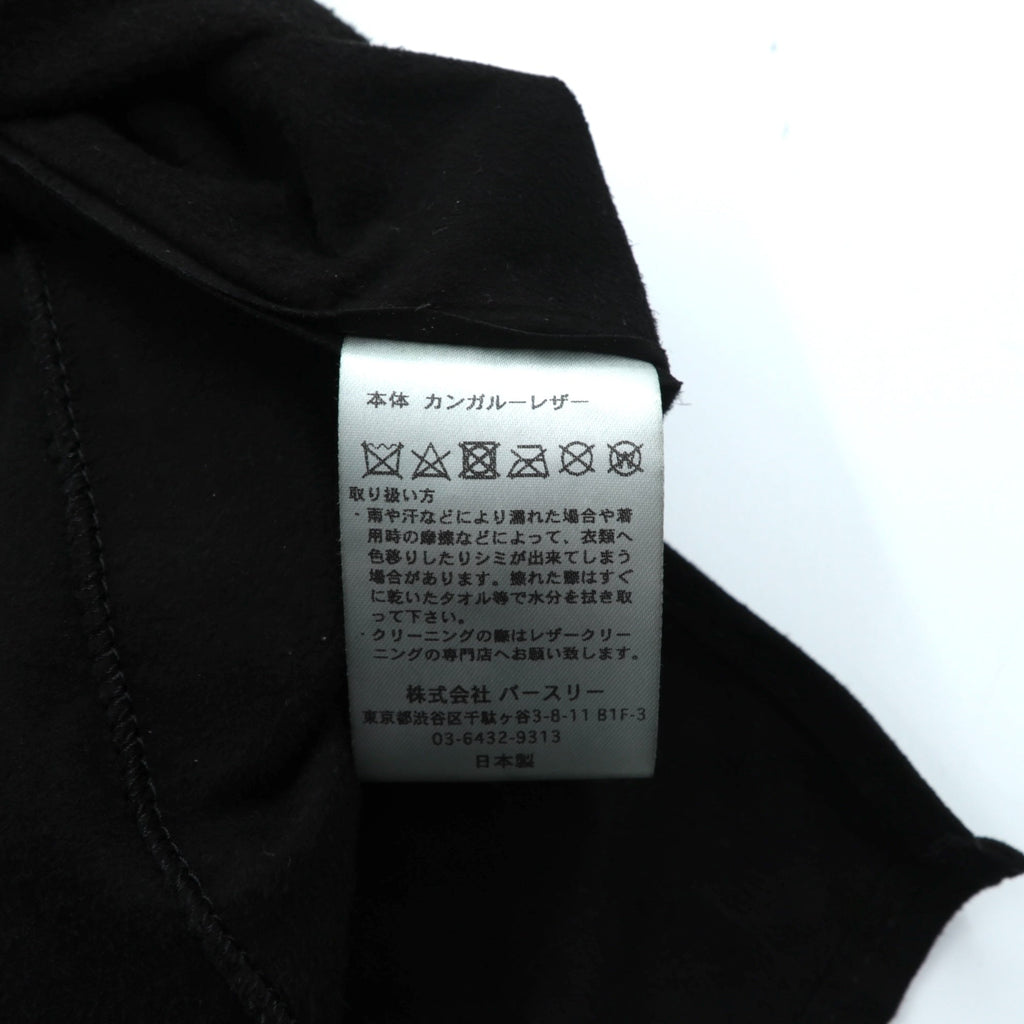 BED J.W FORD 日本製 Suede Leather Blouse シャツ M ブラック カンガルーレザー 夜明け 新世界 21SS-B-BL10