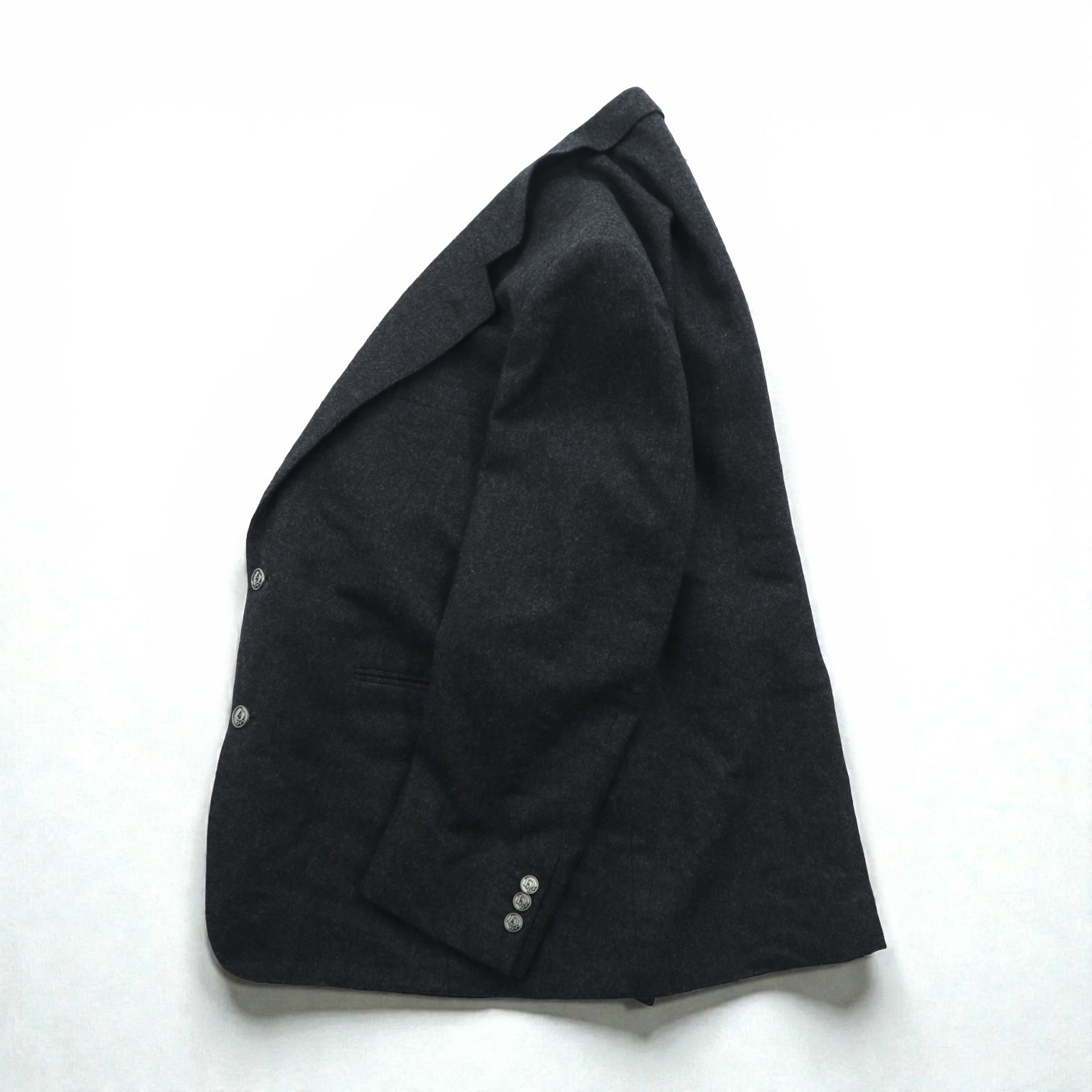 Christian Dior 80年代 日本製 ヴィンテージ ブレザー 2B テーラードジャケット ブレザー XL グレー ウール メタルボタン