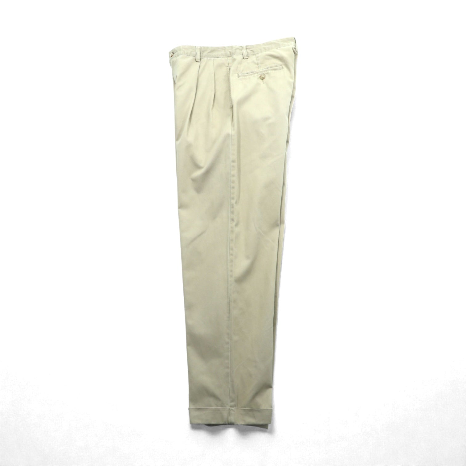 Polo Ralph Lauren 90年代 2タック ワイド チノパンツ スラックス M ベージュ ダブルカフス ポロチノ