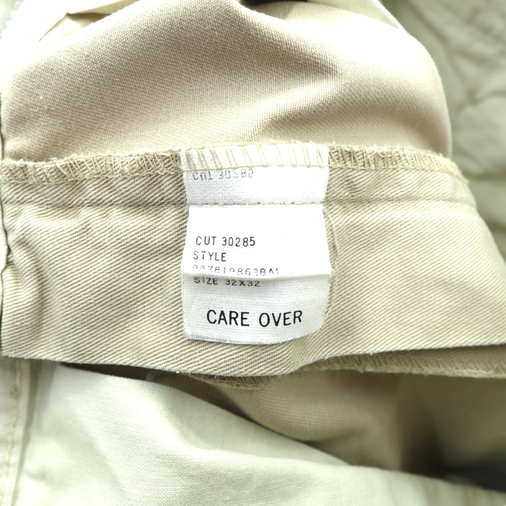 Polo Ralph Lauren 90年代 2タック ワイド チノパンツ スラックス M ベージュ ダブルカフス ポロチノ