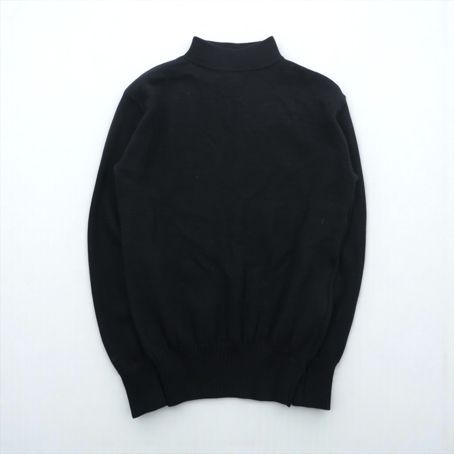VINTAGE 00年代 US NAVY 米海軍 モックネック ニット セーター M ブラック ウール 8405-01-214-4002 MITTS NITTS INC