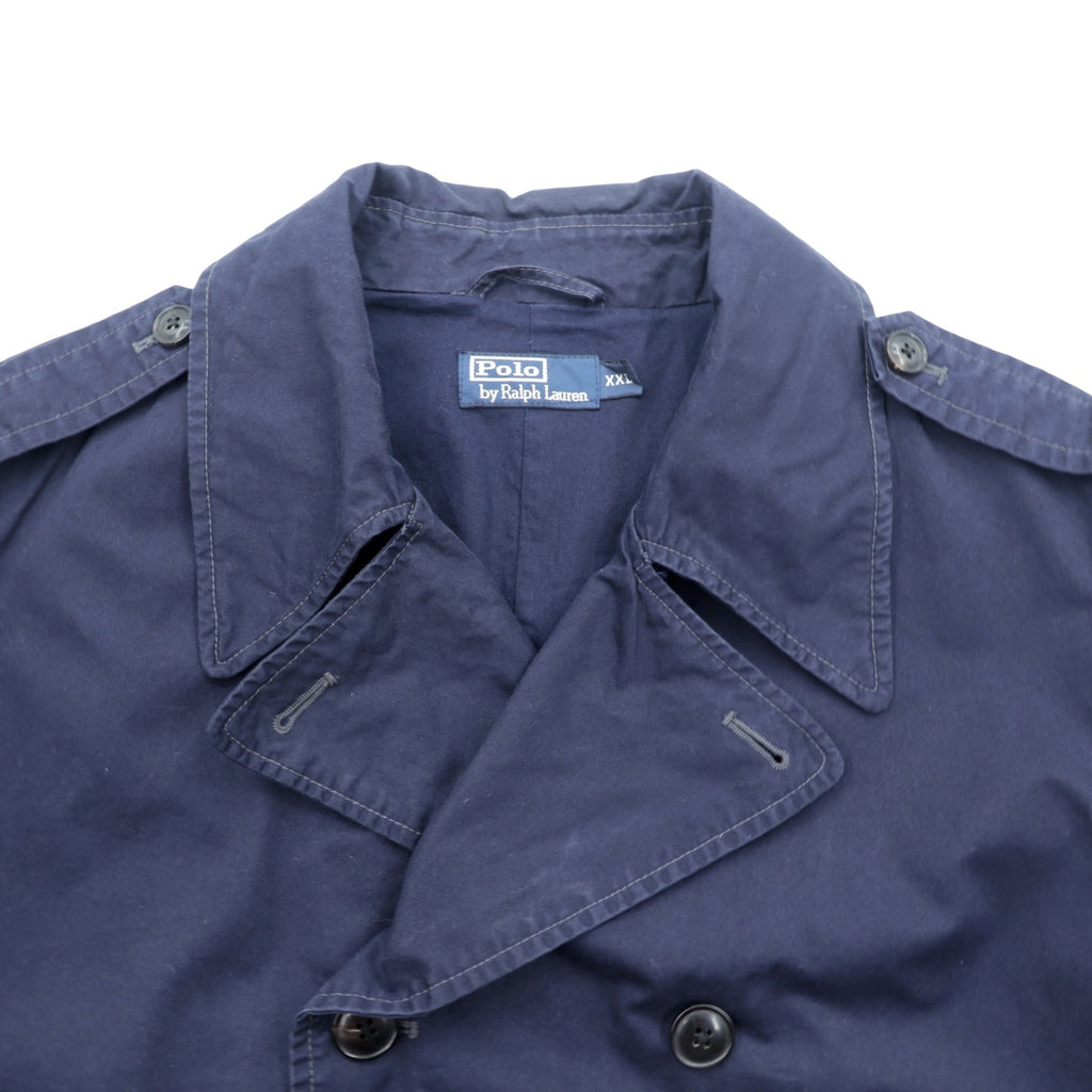 Polo Ralph Lauren 90年代 ミリタリー ダブルブレスト ジャケット ピーコート XL ネイビー エポレット