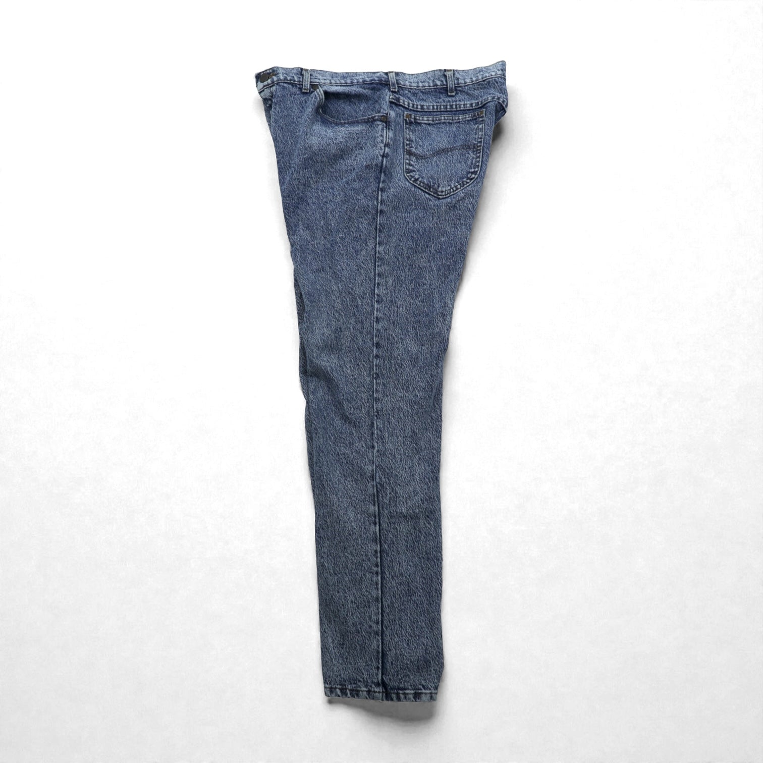 Lee 80年代 USA製 ケミカルウォッシュ デニムパンツ ジーンズ XL インディゴ テーパード 209-6848