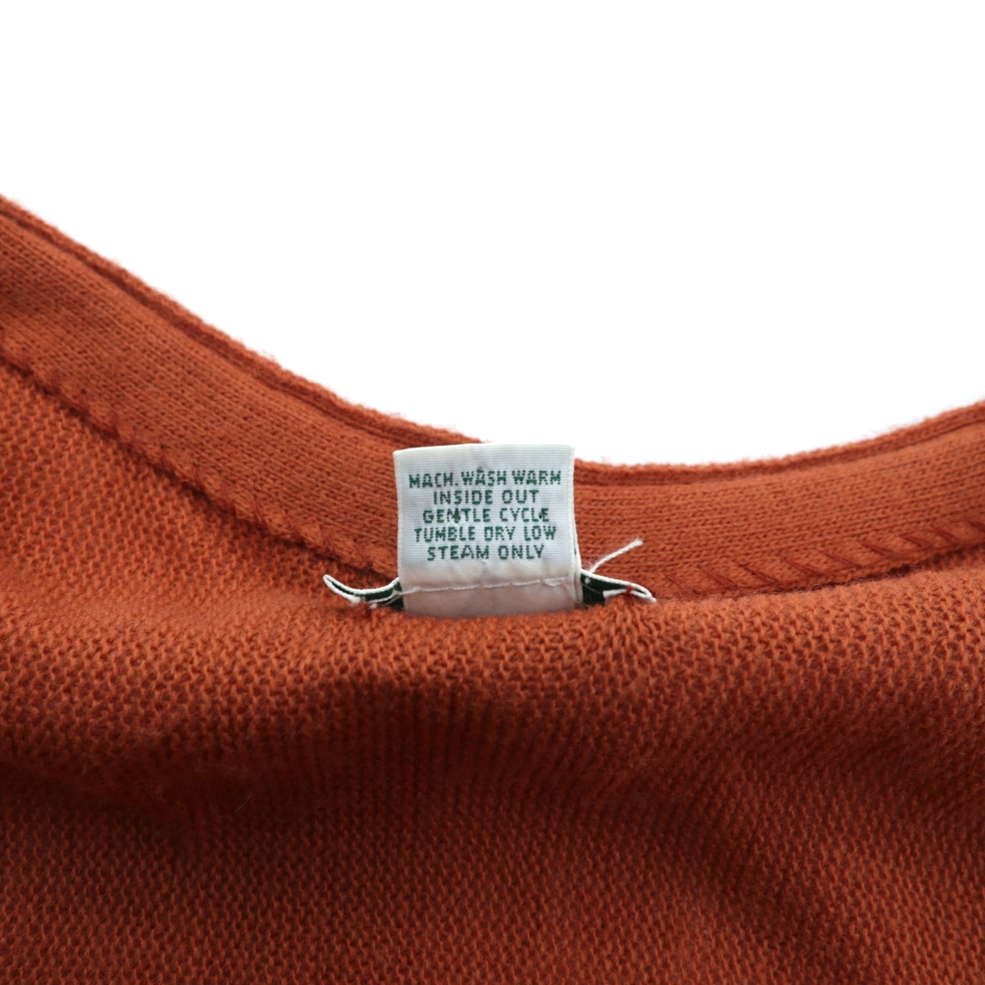 IZOD LACOSTE 80年代 USA製 ニット カーディガン L オレンジ アクリル ワンポイントロゴ