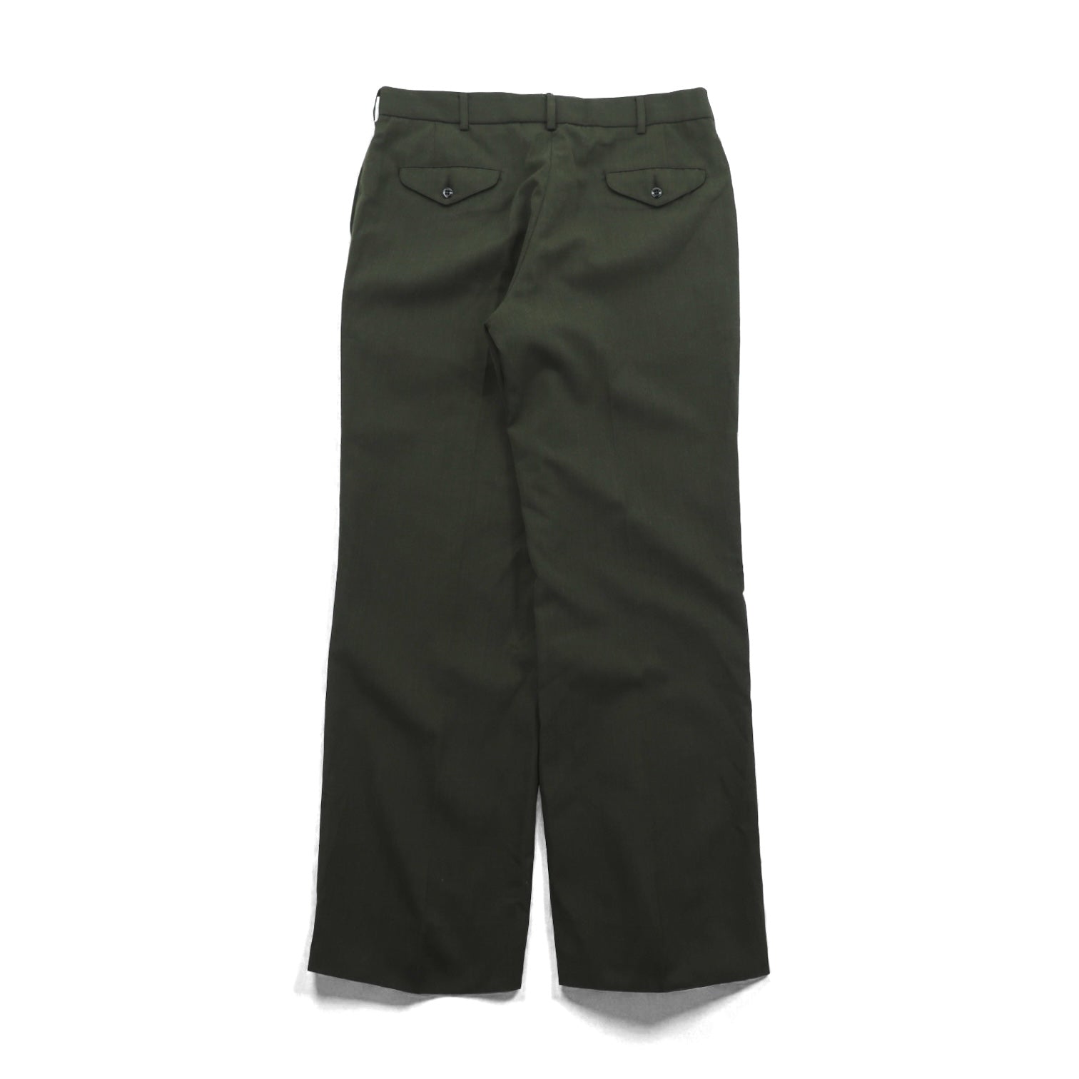 USMCワンピースTrousers スラックス パンツ L カーキ ウール ギャバジン DEFENSE LOSISTICS AGENCY 8405-01-279-7702