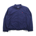 POLO GOLF RALPH LAUREN 90年代 ピーチスキン スウィングトップ ハリントンジャケット XL ネイビー 裏地チェック スモールポニー刺繍 チンストラップ