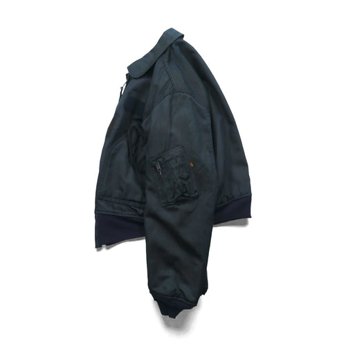 ALPHA INDUSTRIES 90年代 USA製 CWU 45P フライトジャケット L ネイビー 難燃性 短丈 ボロ