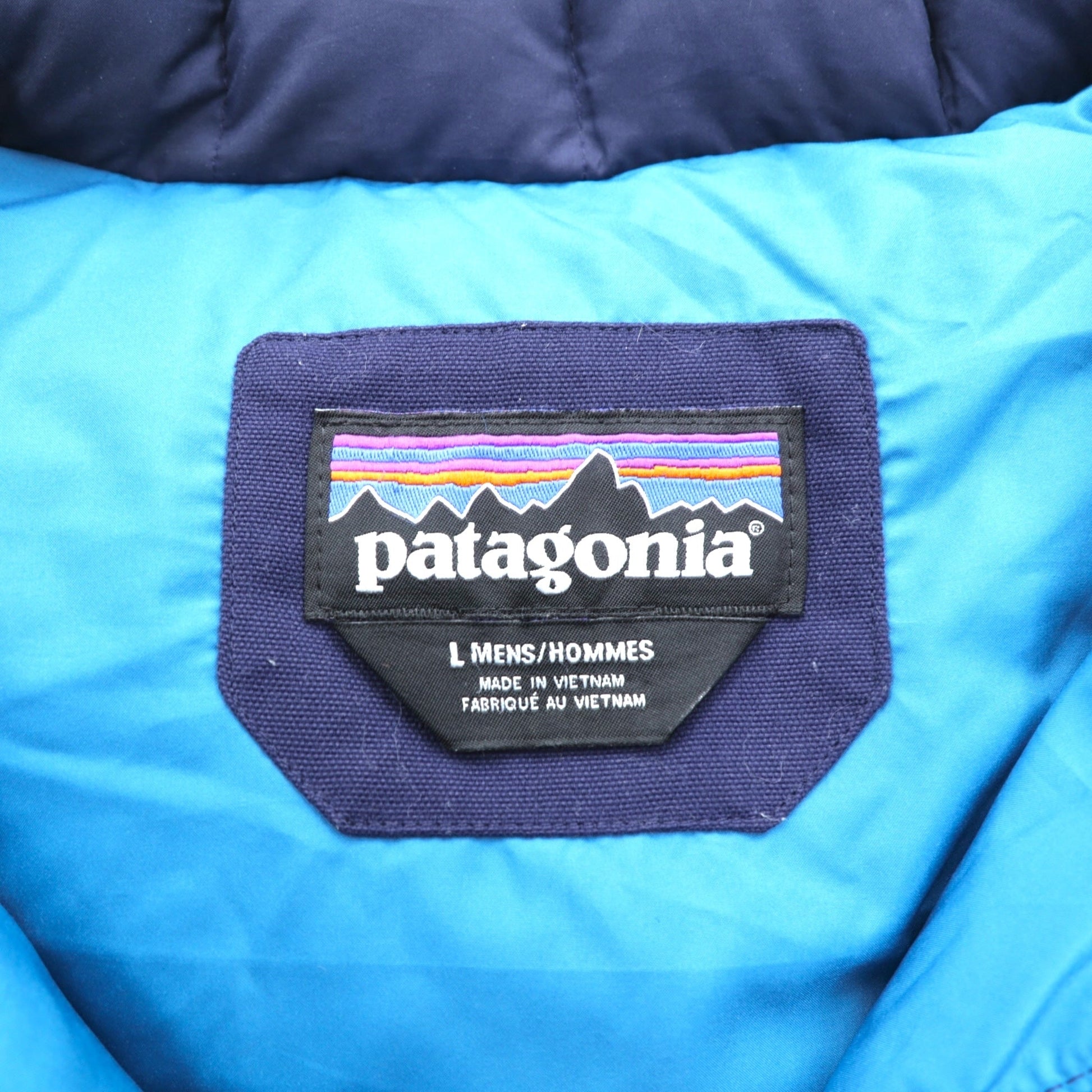 Patagonia スタンドカラー Bivy Down Jacket ビビー ダウンジャケット L ネイビー ナイロン 28321FA15