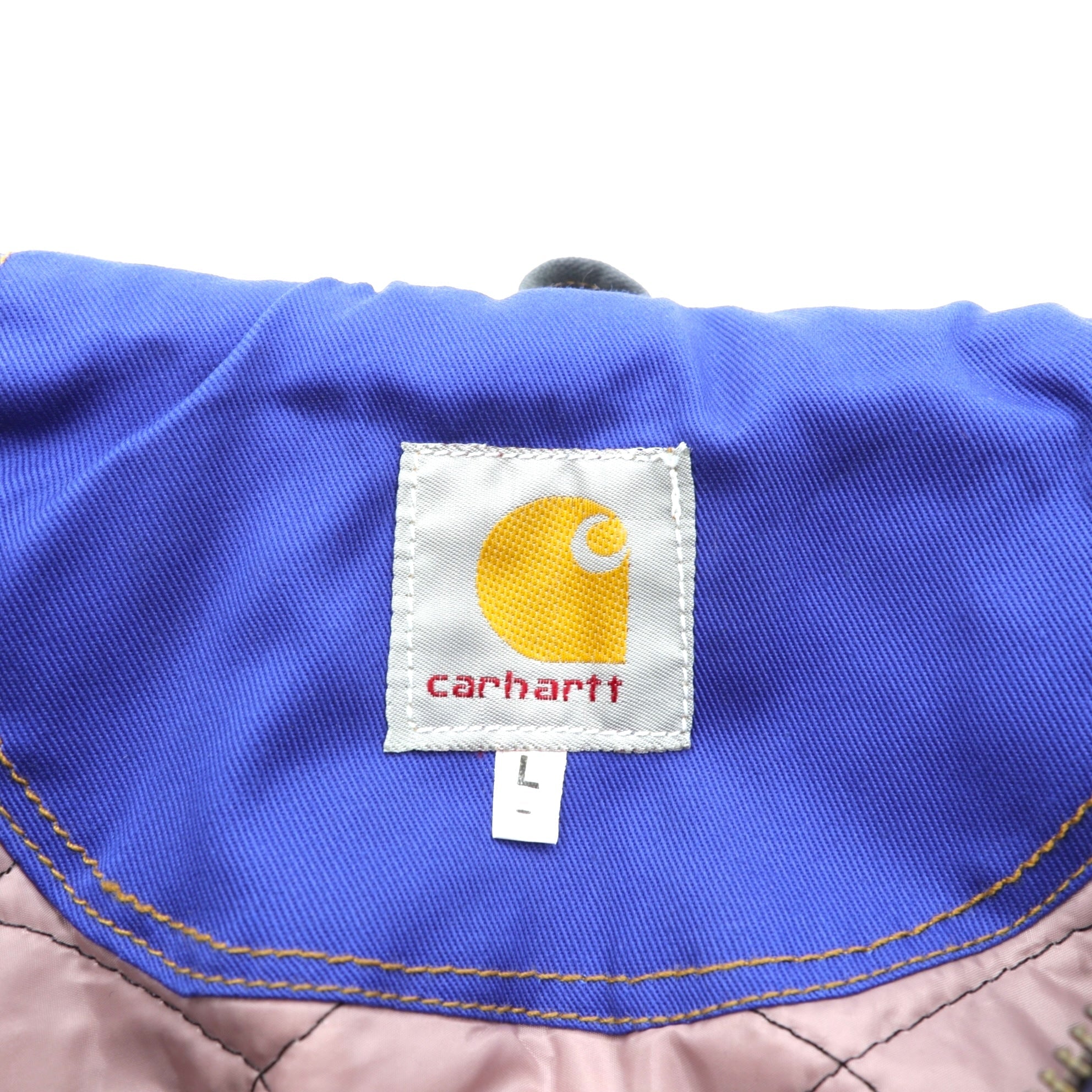 carhartt リメイク 再構築 カラーブロック ダック アクティブジャケット パーカー L マルチカラー クレイジーパターン コットン