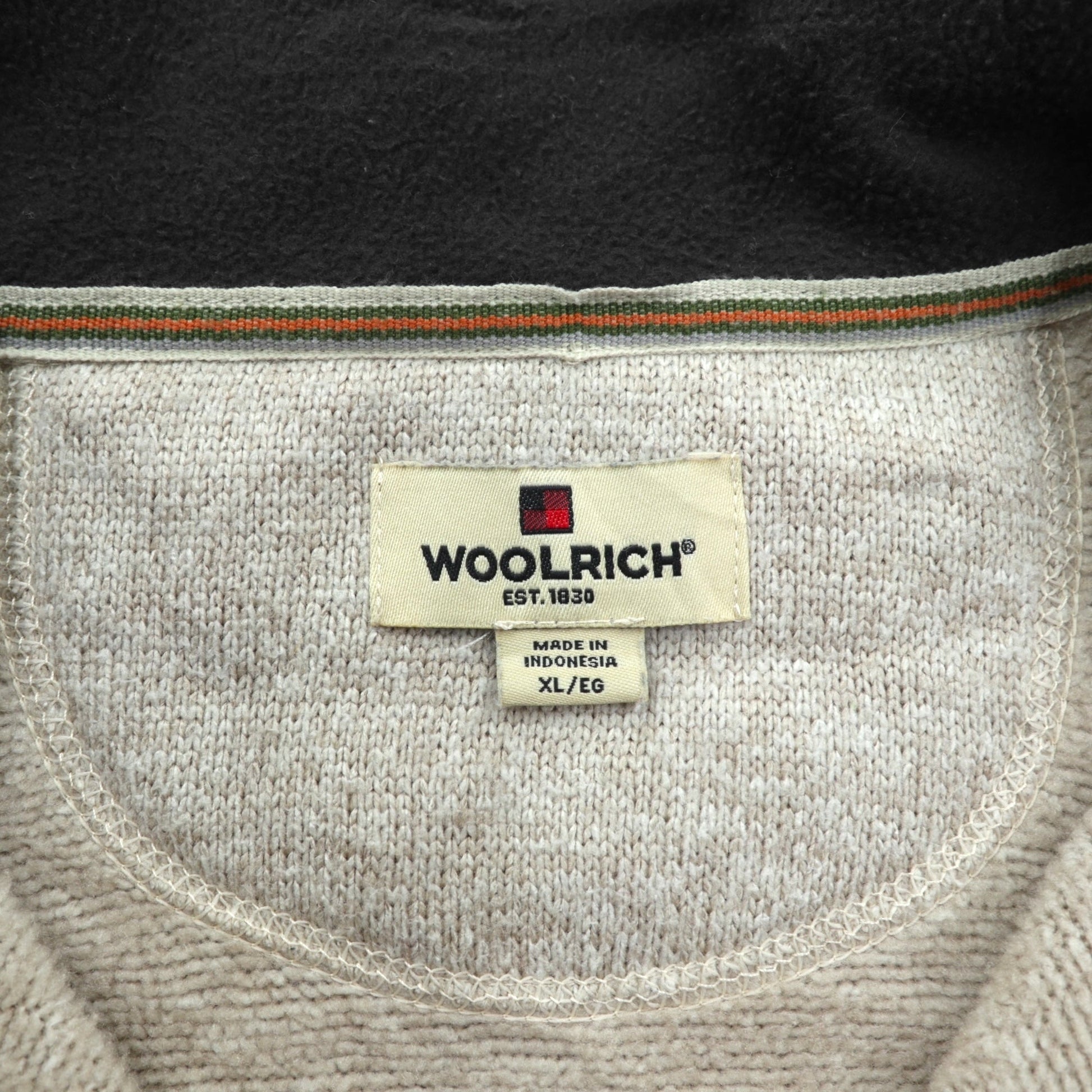 Woolrich ハーフジップ フリース プルオーバー セーター フリースジャケット XL ベージュ HMQ00235