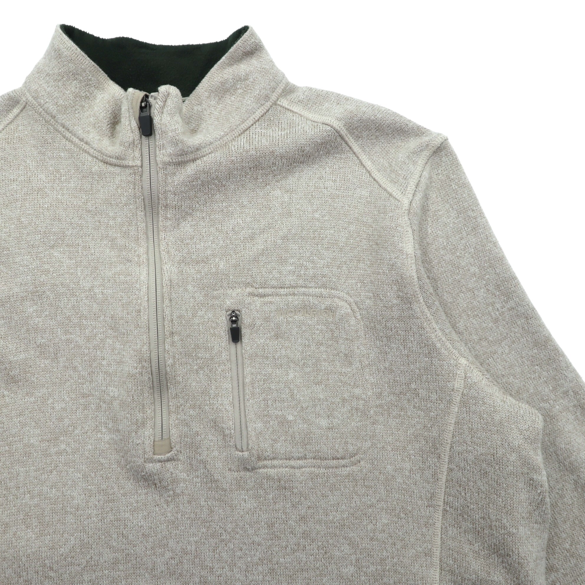 Woolrich ハーフジップ フリース プルオーバー セーター フリースジャケット XL ベージュ HMQ00235