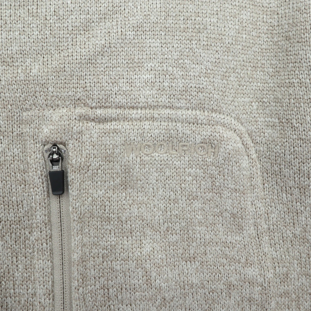 Woolrich ハーフジップ フリース プルオーバー セーター フリースジャケット XL ベージュ HMQ00235