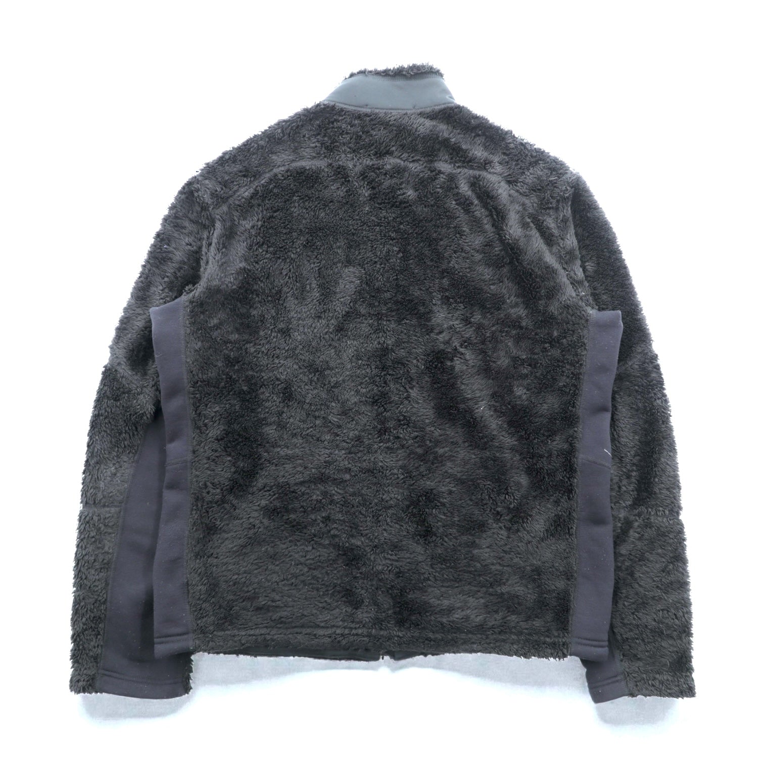 RLX Ralph Lauren ナイロン切替 フリースジャケット L ストレッチ ダブルジップ スタンドカラー ブラック