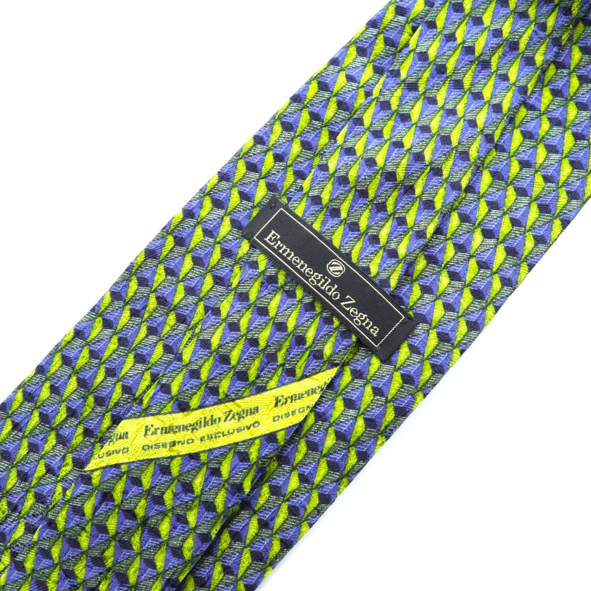 Ermenegildo Zegna ネクタイ シルク 総柄 ジオメトリック 幾何学模様 イタリア製