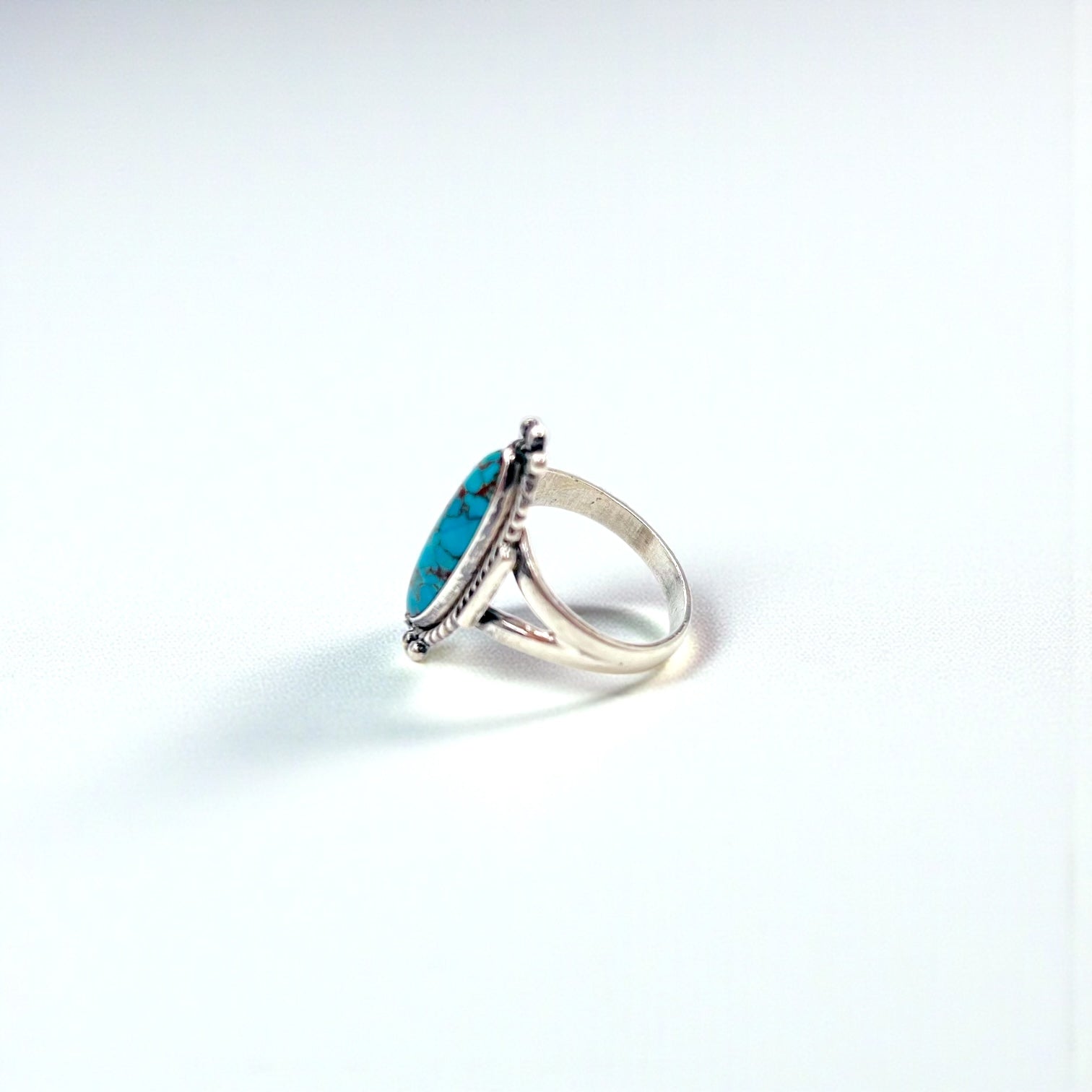 Vintage Navajo Indian Jewelry Ring ナバホ族 ターコイズ リング 指輪 16号 シルバー STERLING ホールマーク 刻印