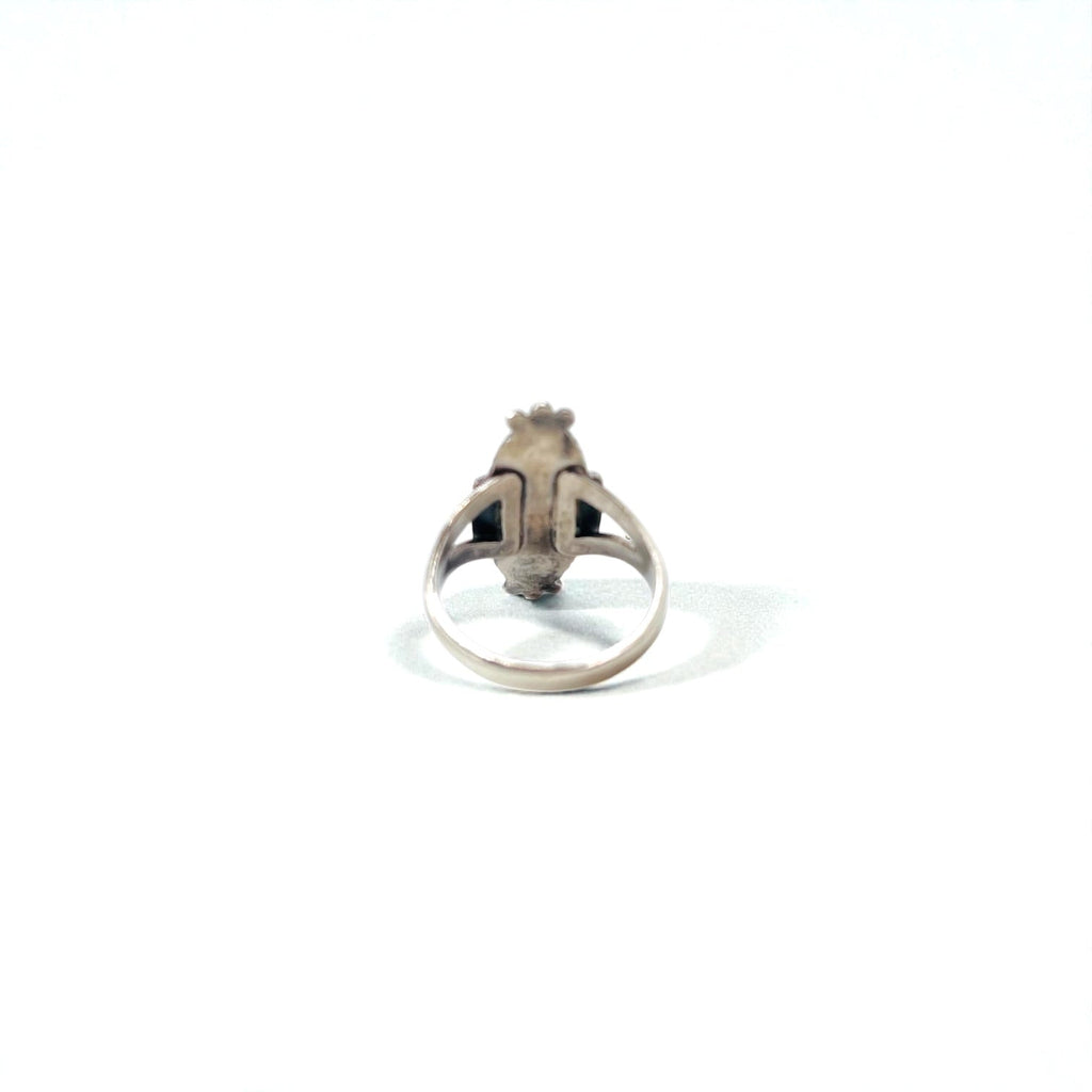Vintage Navajo Indian Jewelry Ring ナバホ族 ターコイズ リング 指輪 16号 シルバー STERLING ホールマーク 刻印
