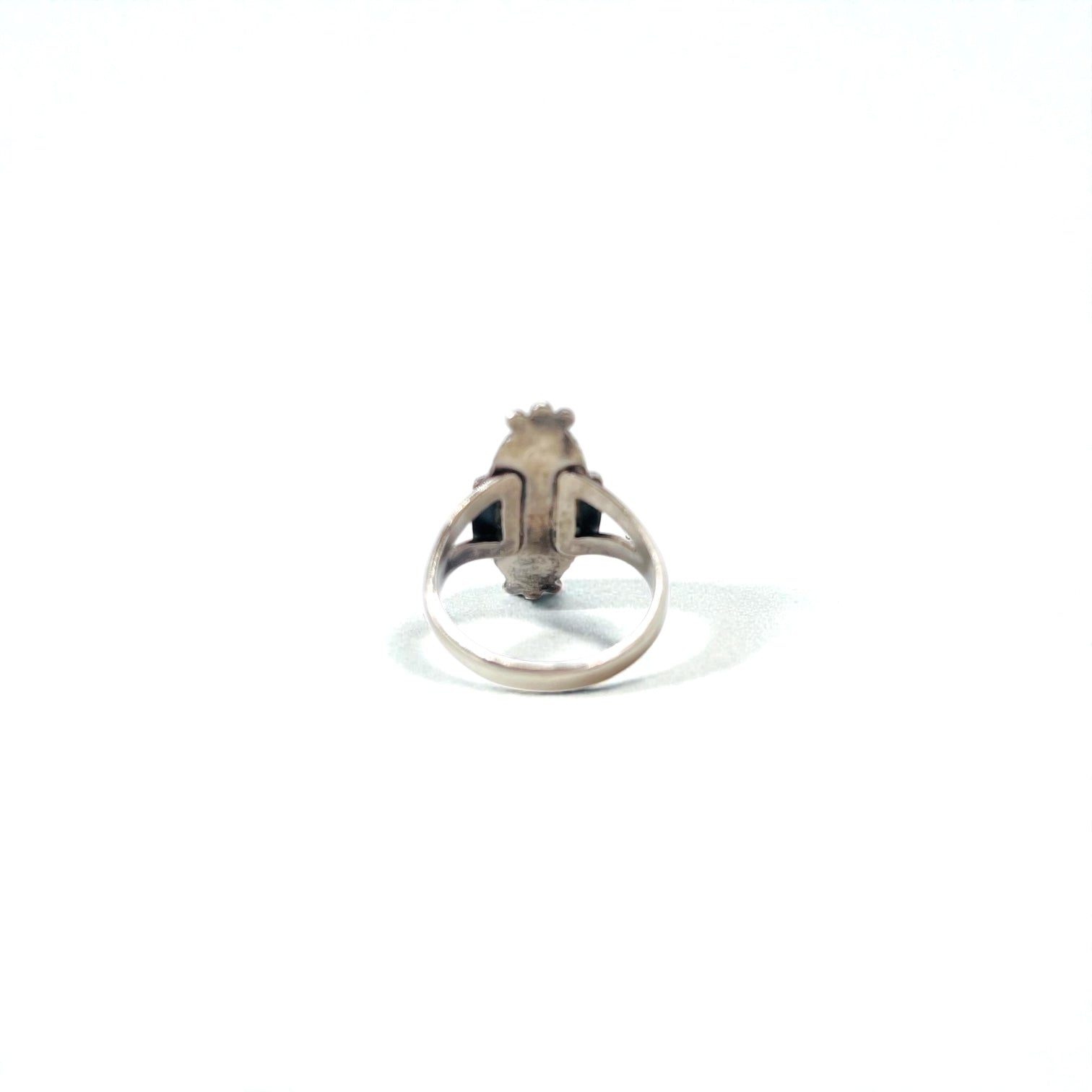 Vintage Navajo Indian Jewelry Ring ナバホ族 ターコイズ リング 指輪 16号 シルバー STERLING ホールマーク 刻印