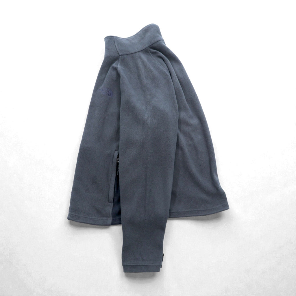 THE NORTH FACE スタンドカラー フルジップ フリースジャケット M ドローコード グレー