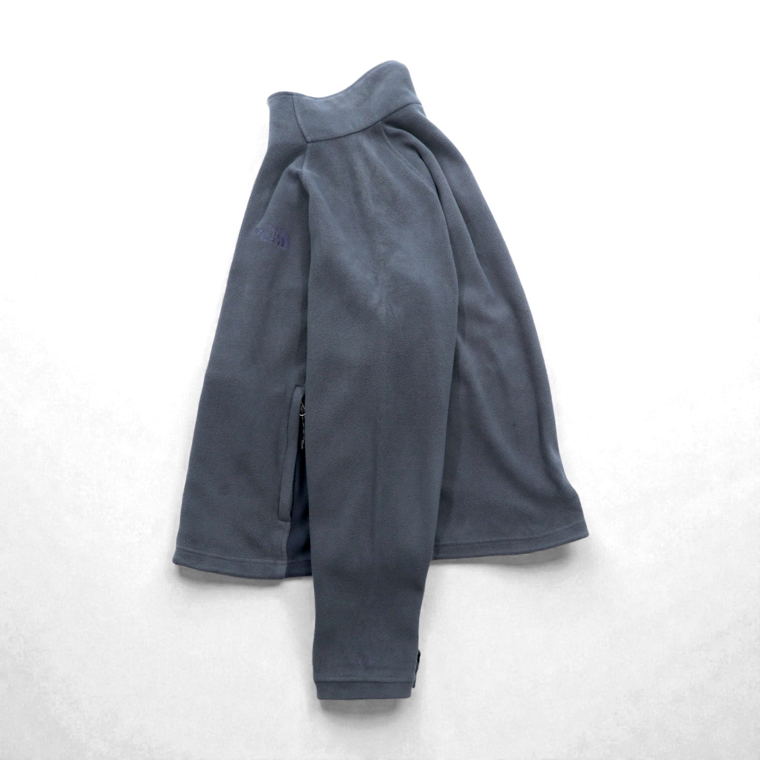 THE NORTH FACE スタンドカラー フルジップ フリースジャケット M ドローコード グレー