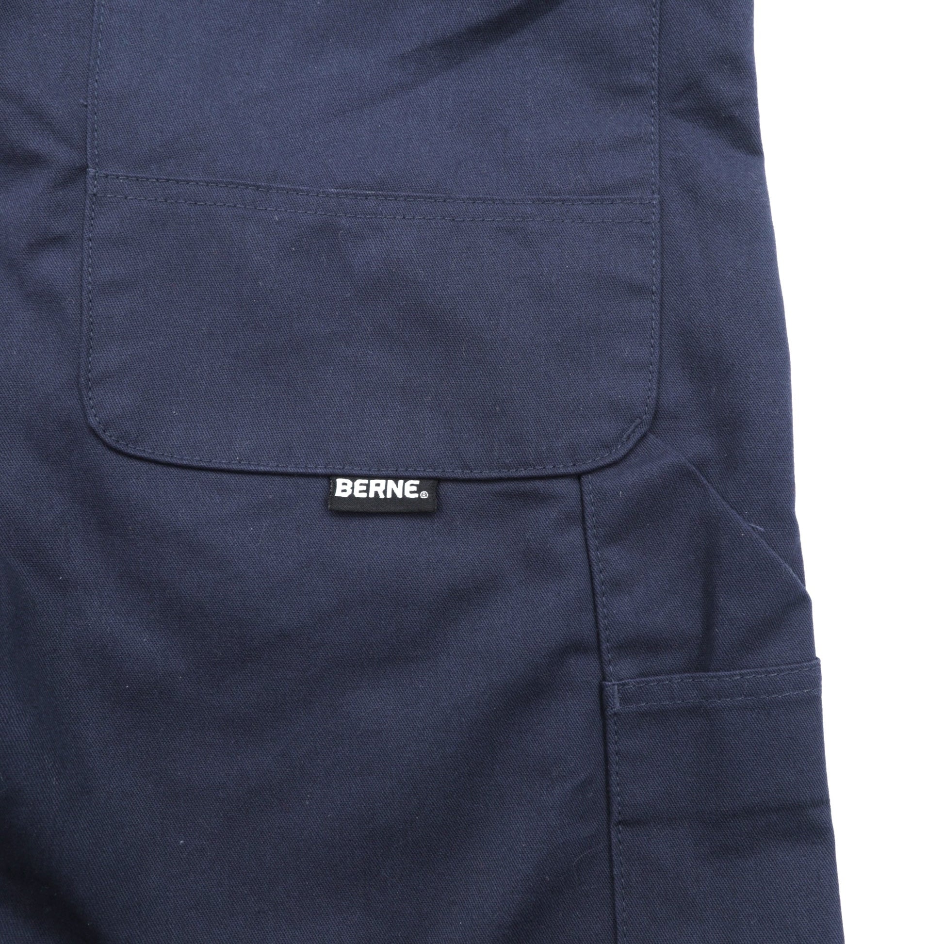 BERNE オールインワン ツナギ ジャンプスーツ L ネイビー TALONジップ C210NV