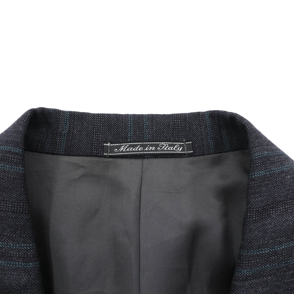 Ermenegildo Zegna イタリア製 ピークドラペル ダブルブレスト テーラードジャケット ブレザー L グレー ウール ストライプ