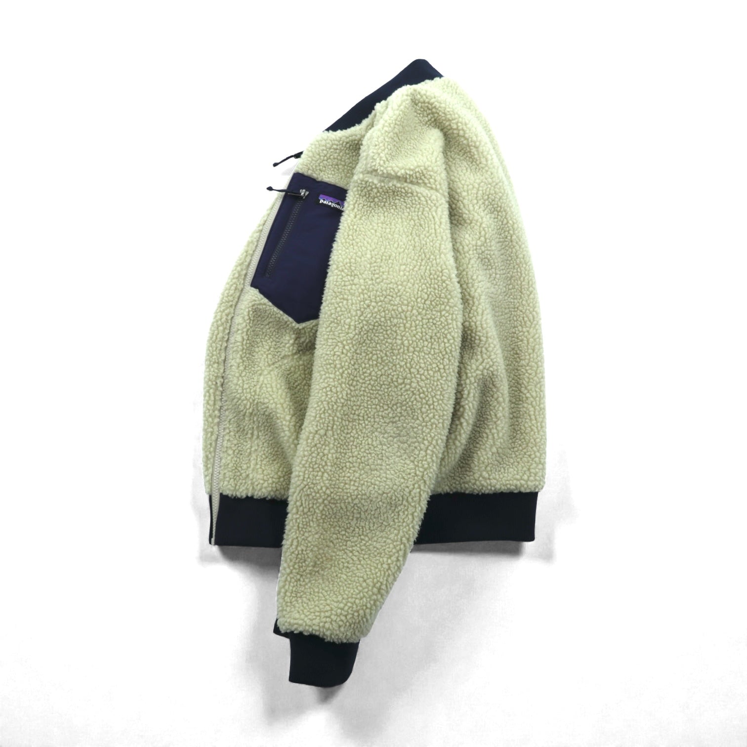 Patagonia レトロX 廃番 ボマージャケット Retro X Bomber Jkt ボア フリースジャケット S ナチュラル × ネイビー 22830