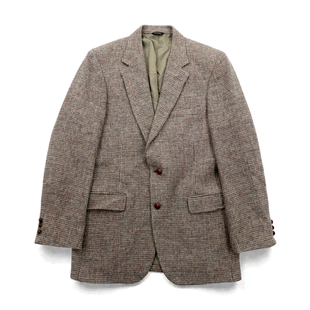 Harris Tweed 90年代 USA製 ツイード ブレザー 2B テーラードジャケット XL ウール くるみボタン Lord & TAYLOR