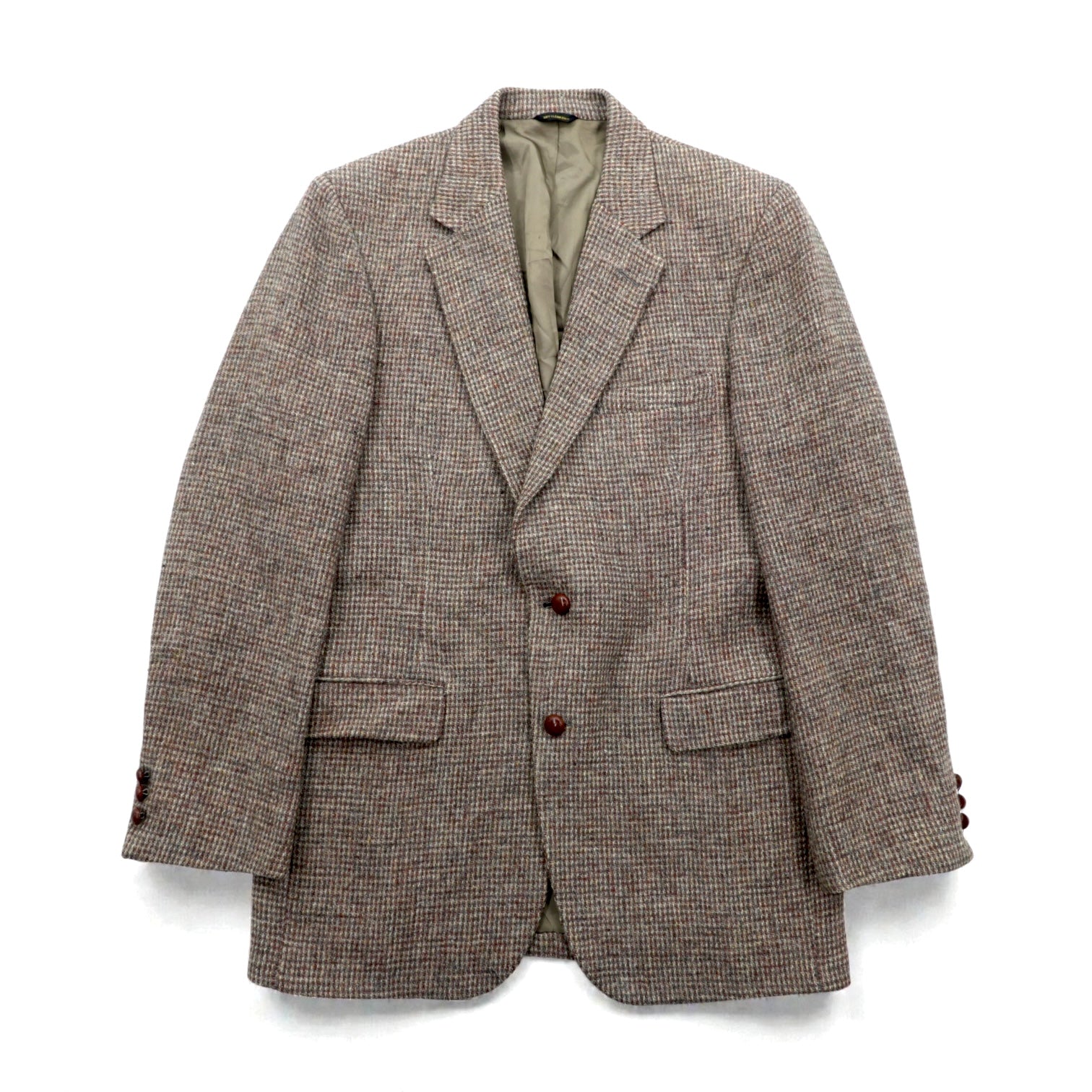 Harris Tweed 90年代 USA製 ツイード ブレザー 2B テーラードジャケット XL ウール くるみボタン Lord & TAYLOR