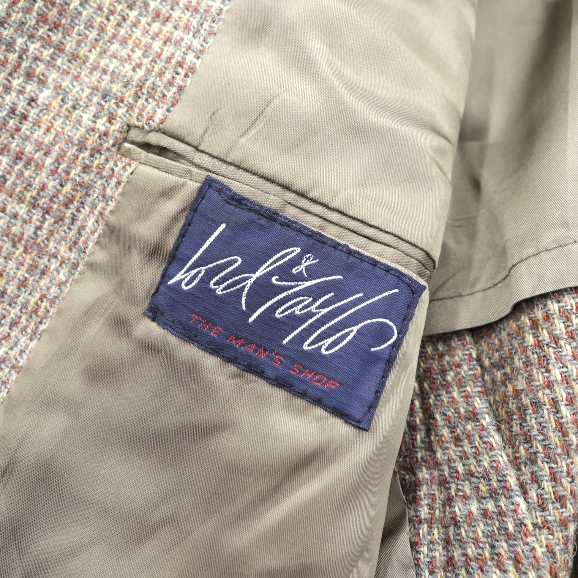 Harris Tweed 90年代 USA製 ツイード ブレザー 2B テーラードジャケット XL ウール くるみボタン Lord & TAYLOR