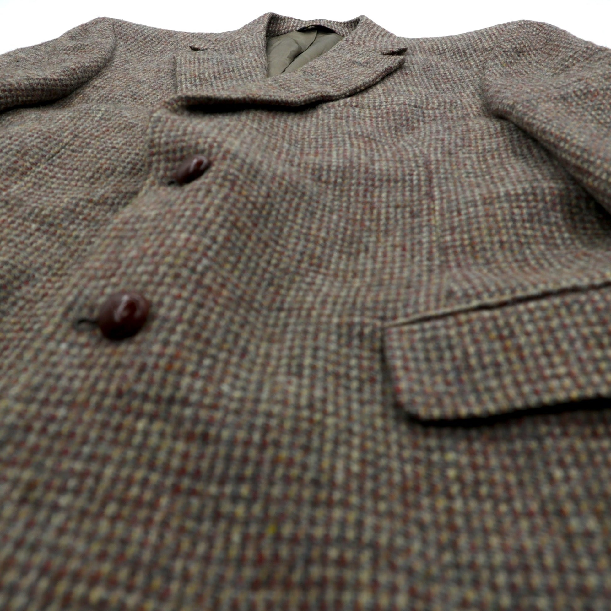 Harris Tweed 90年代 USA製 ツイード ブレザー 2B テーラードジャケット XL ウール くるみボタン Lord & TAYLOR
