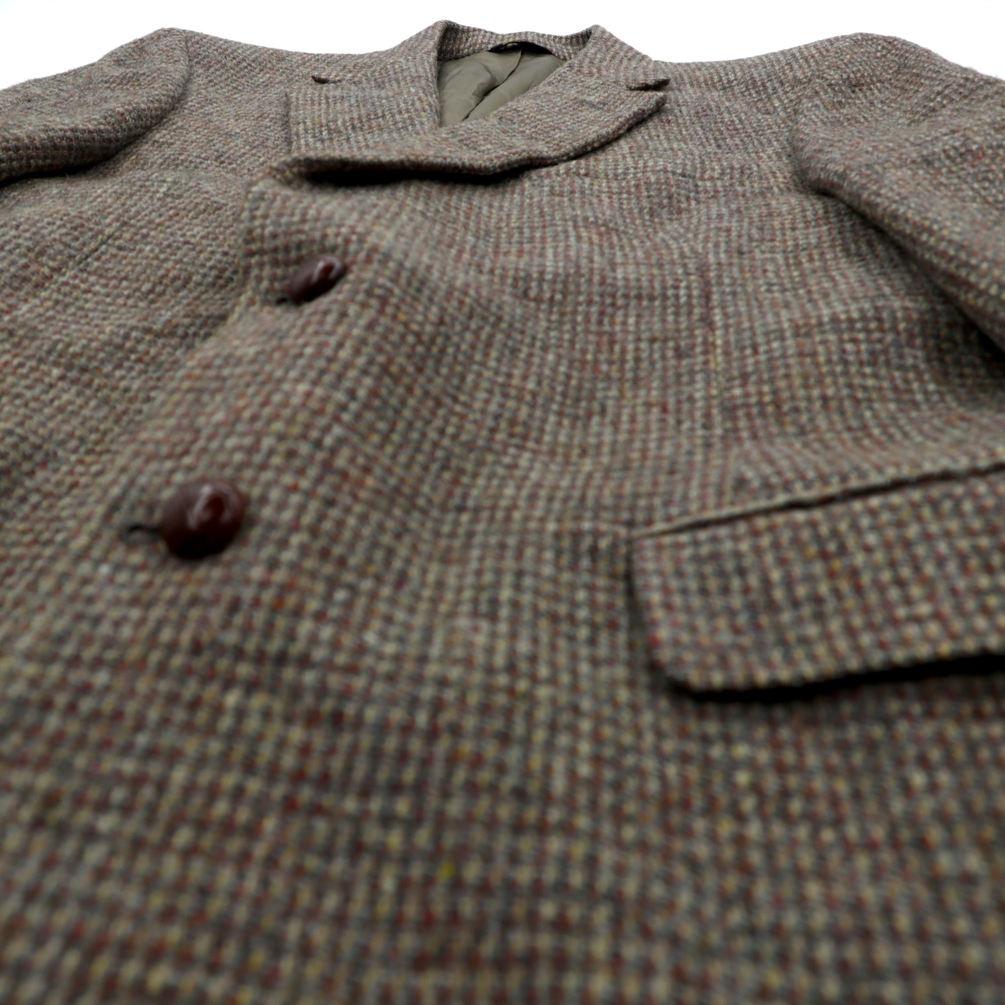 Harris Tweed 90年代 USA製 ツイード ブレザー 2B テーラードジャケット XL ウール くるみボタン Lord & TAYLOR
