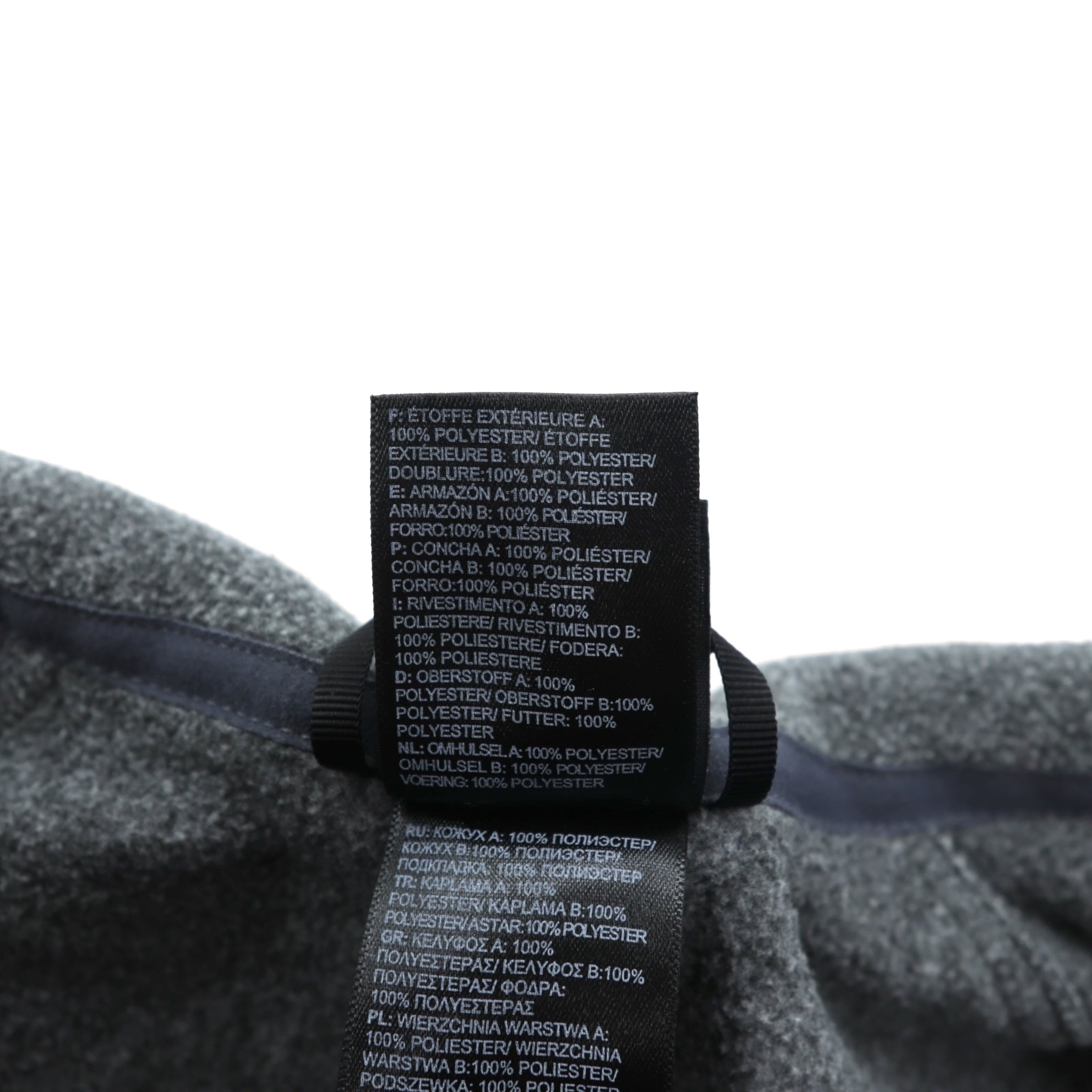 THE NORTH FACE フルジップ フリースジャケット XL グレー ドローコード スタンドカラー C704