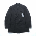 US UNION MADE Blazer ピークドラベル ダブルブレスト ブレザー テーラードジャケット XL ブラック ストライプ KENNETH COLE 未使用品 USA製
