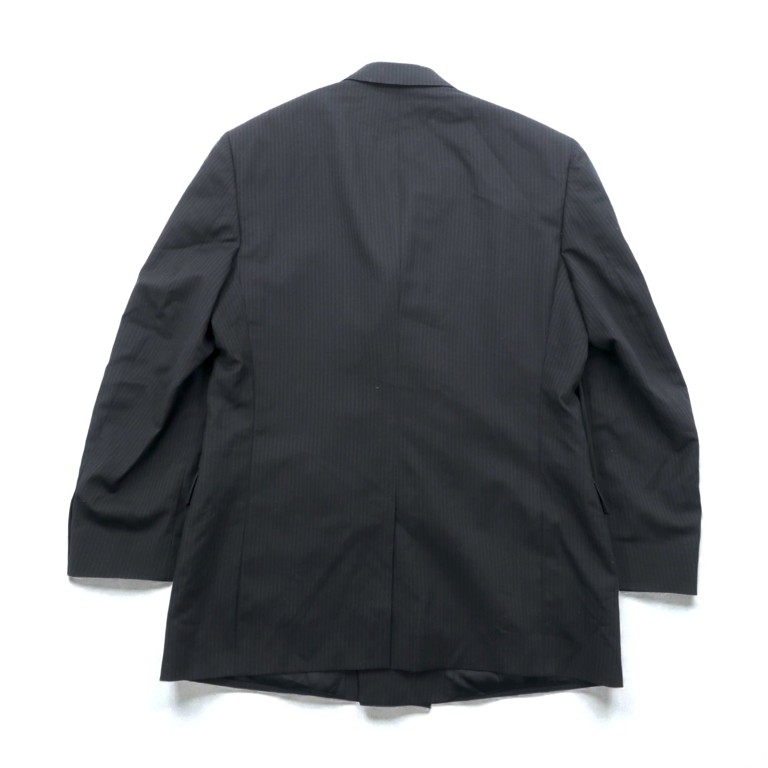 US UNION MADE Blazer ピークドラベル ダブルブレスト ブレザー テーラードジャケット XL ブラック ストライプ KENNETH COLE 未使用品 USA製