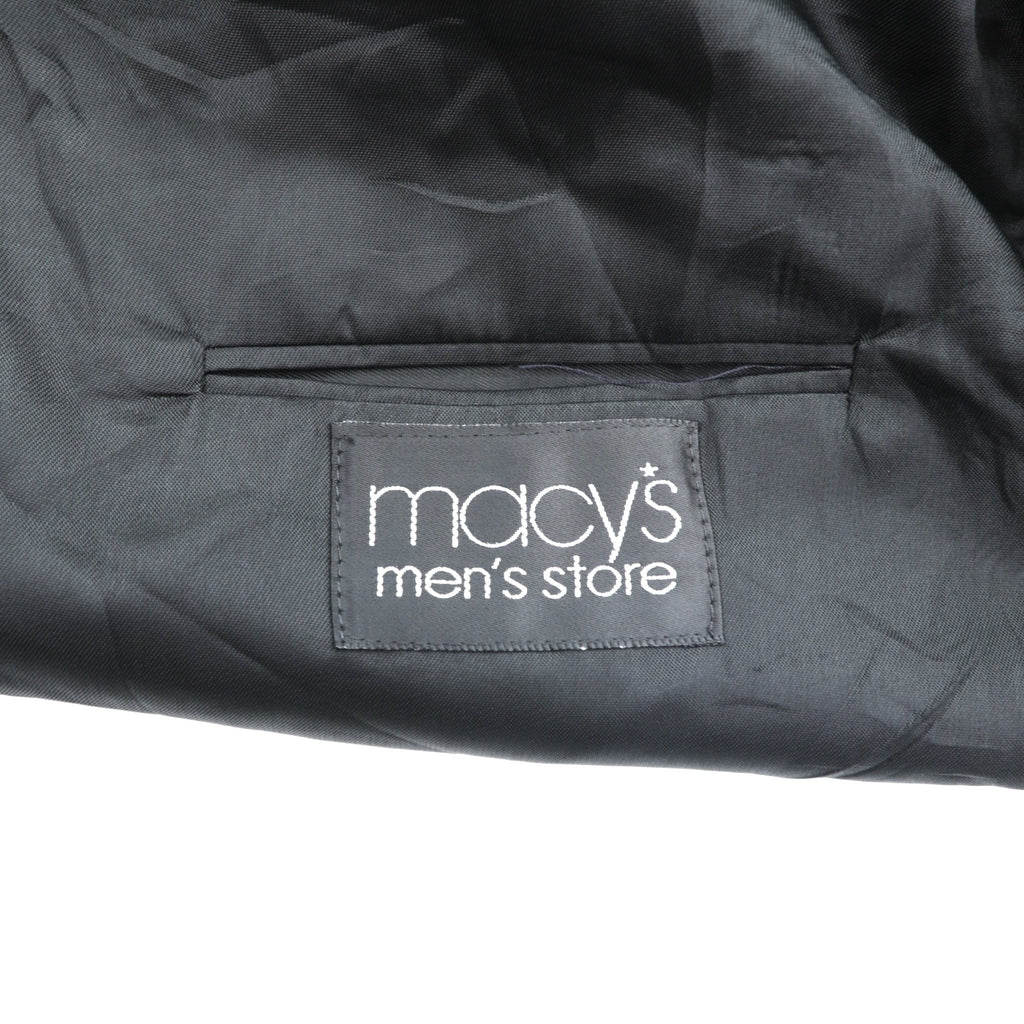 US UNION MADE Blazer ピークドラベル ダブルブレスト ブレザー テーラードジャケット XL ブラック ストライプ KENNETH COLE 未使用品 USA製