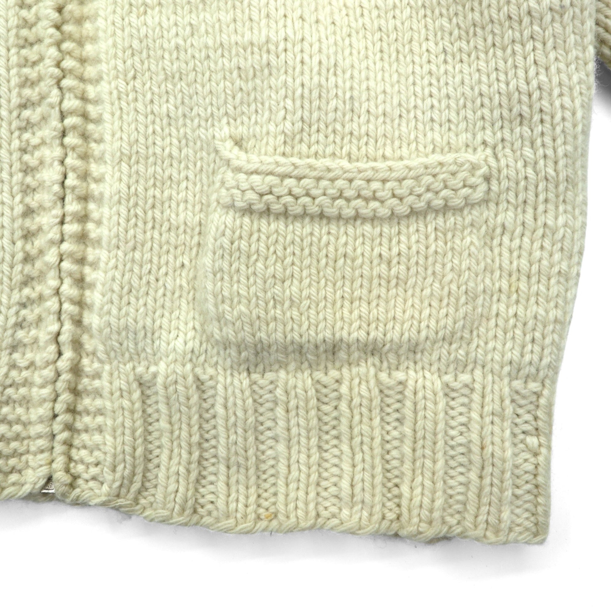 60s Vintage Cowichan Hoodie Sweater カウチン ニット セーター S ウール Lightningジップ フード付き ノルディック柄 60年代