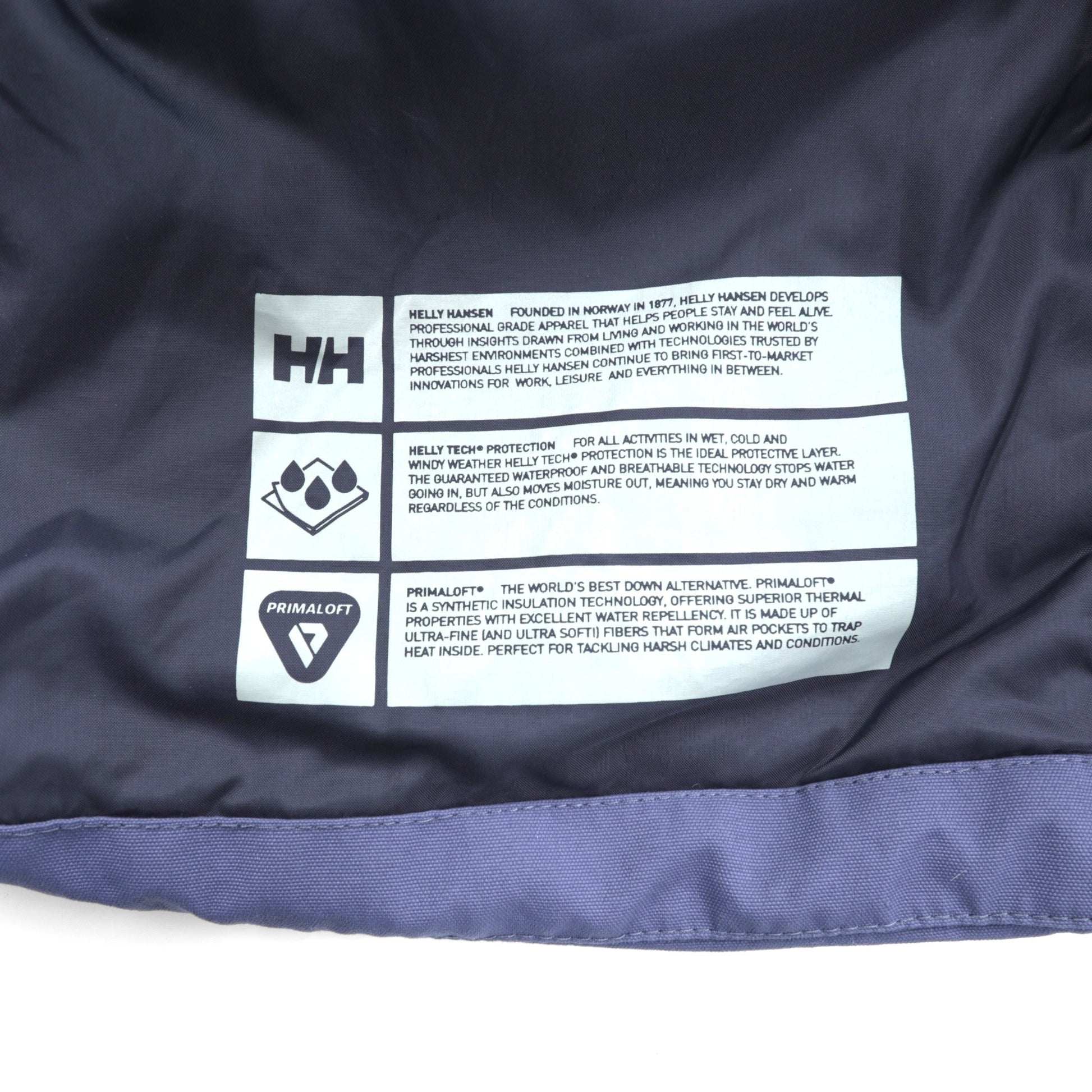 HELLY HANSEN プリマロフト 中綿 マウンテンパーカー L ネイビー 防水 PRIMA LOFT HELLY TECH