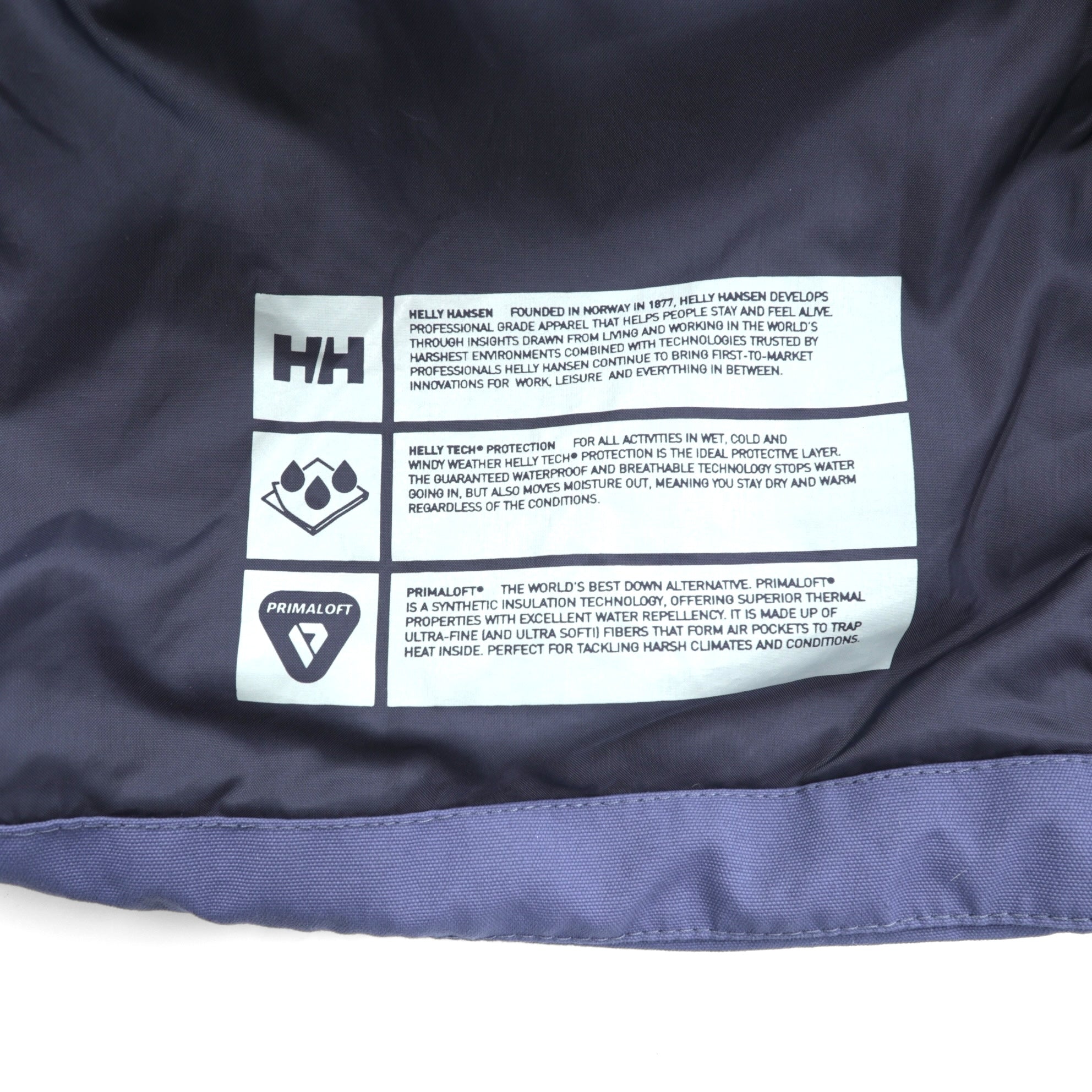 HELLY HANSEN プリマロフト 中綿 マウンテンパーカー L ネイビー 防水 PRIMA LOFT HELLY TECH